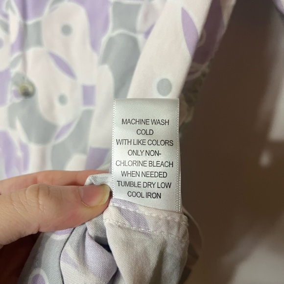 PacSun Men's Purple & Gray Yin Yang Button Down Short Sleeve Shirt Size Medium - Picture 7 of 9